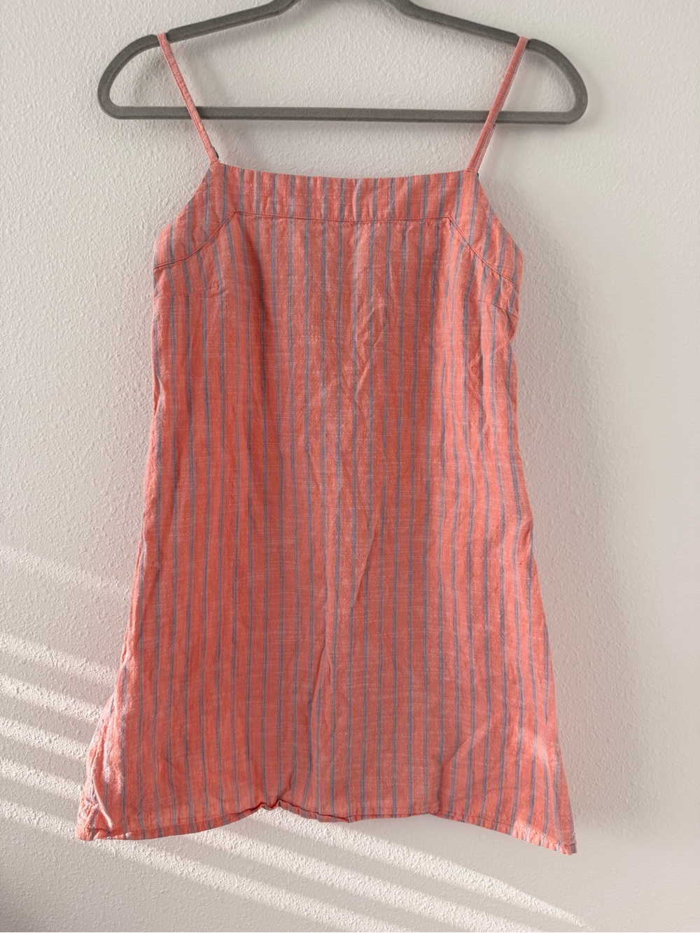 O'Neill Coral-Pink & Blue Striped Mini Sundress
